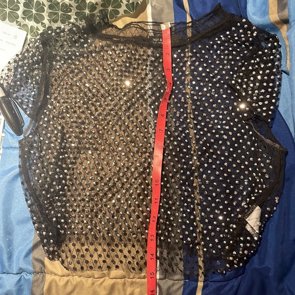 mesh sequin crop top 💎 - Picture 7 of 9